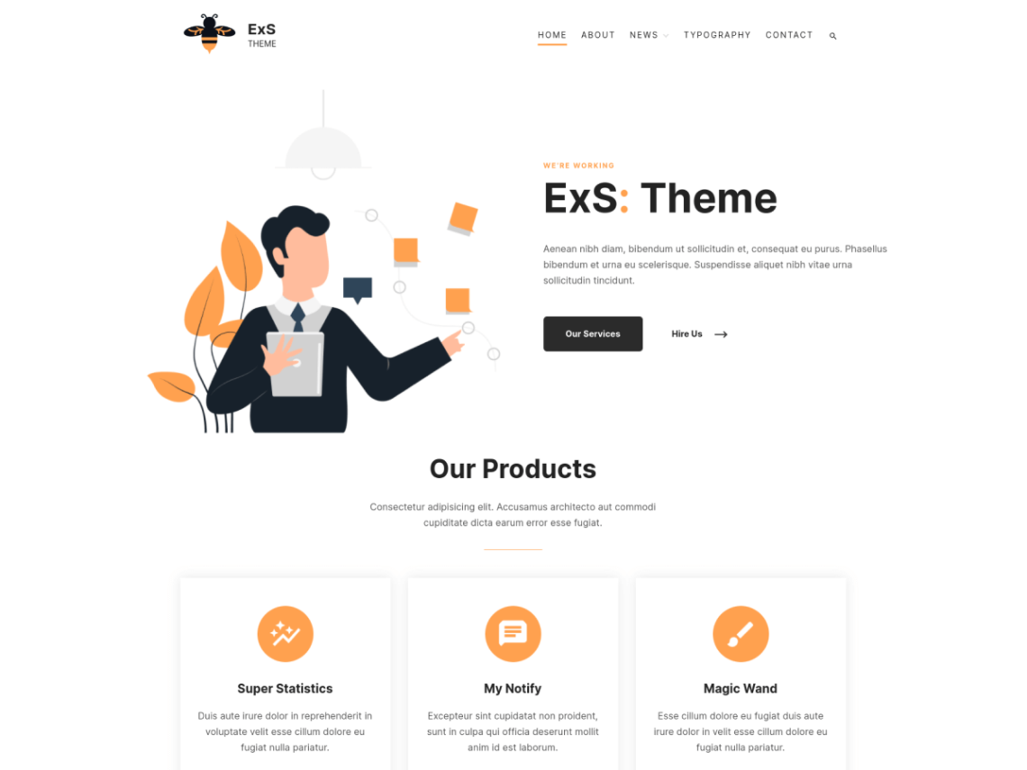 ExS WordPress Theme Demo - Smallest and Fastest WordPress theme: ExS