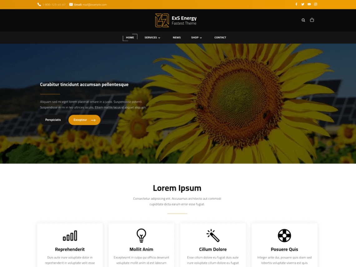 ExS Alternative Energy Fastest WordPress Theme is now available for FREE