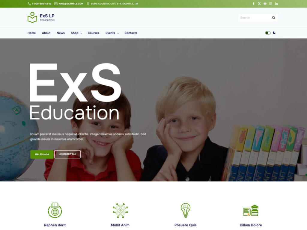 ExS Education Fastest WordPress Theme